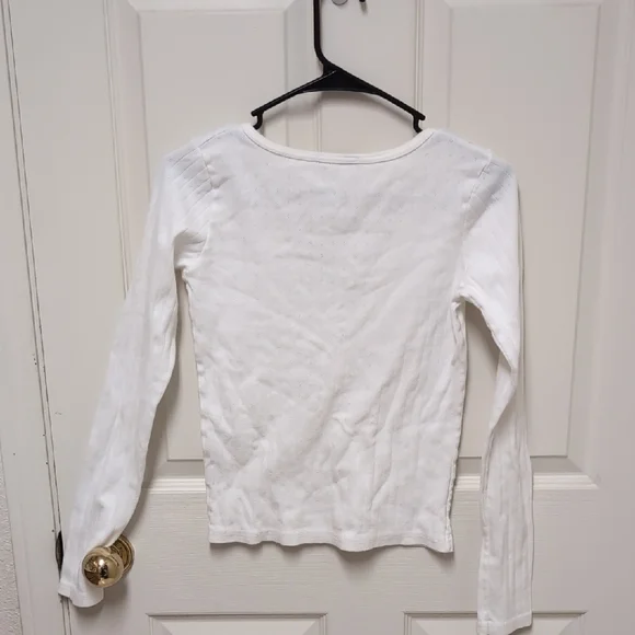 Brandy Melville White Long Sleeve Top - Picture 3 of 3